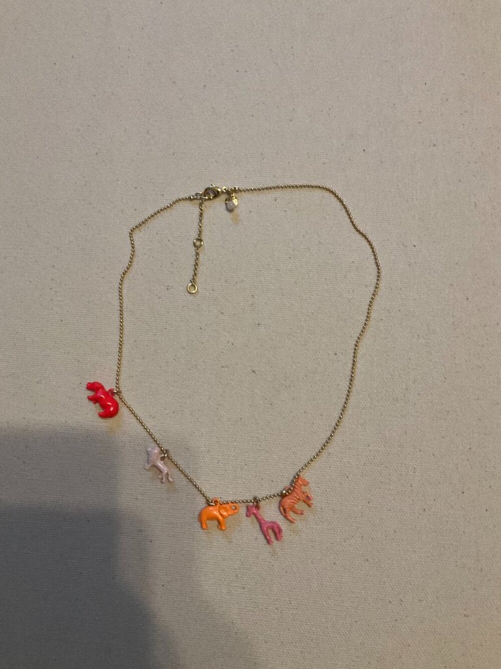J.CREW CREWCUTS ANIMALS PENDANT NECKLACE.